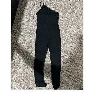one shoulder jumpsuit